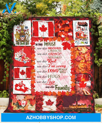 Blanket Gift For Family In This House We Do Family Fleece Blankets Gift Family