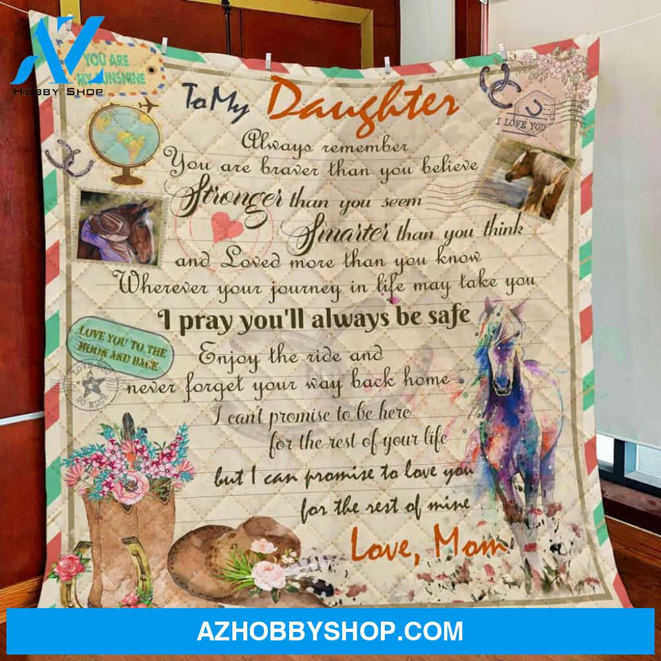 Blanket Mothers Day Gifts Mom To Daughter Wherever Your Journey In Life Fleece Blanket Unique Gifts