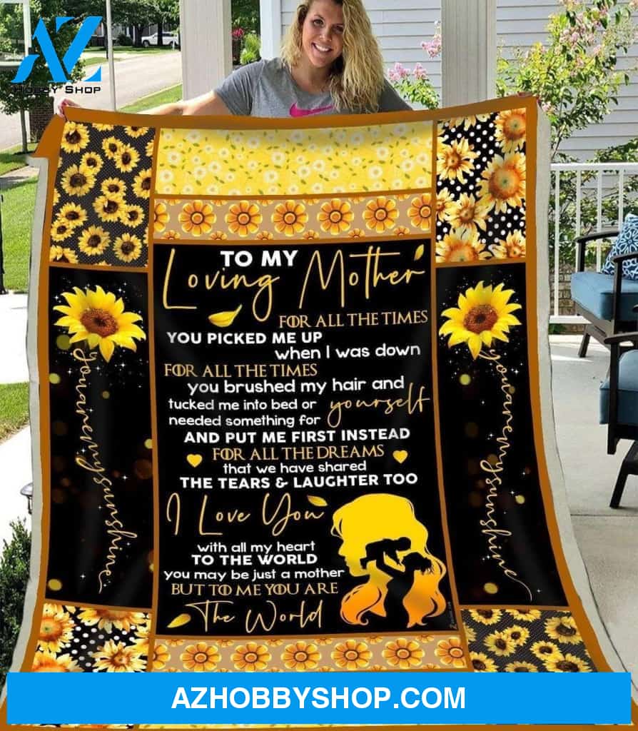 Blanket Mothers Day Gifts Sunflower To My Loving Mother Fleece Blanket Best Gifts For Mom