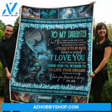 Blanket Mothers Day Gifts To My Daughter Dragon Don't Give Up Fleece Blanket Unique Gifts