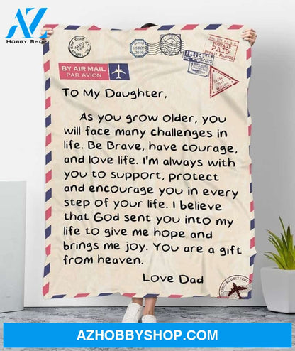 Blanket Mothers Day Gifts To My Daughter Even When I'm Not Close By Blanket Unique Gifts