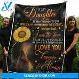 Blanket Mothers Day Gifts To My Daughter Sunflower & Wolf You Are The Storm Fleece Blankets Unique Gifts