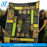 Blanket Mothers Day Gifts To My Daughter Sunflower You Are My Sunshin Fleece Blanket Unique Gifts