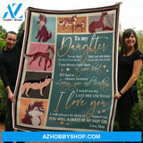 Blanket Mothers Day Gifts To My Daughter Wolf Always Be There Fleece Blanket Unique Gifts
