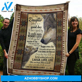 Blanket Mothers Day Gifts To My Daughter Wolf Be The Best Version Of You Fleece Blanket Unique Gifts