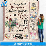 Blanket Mothers Day Gifts To My Dear Daughter Love Mail From Dad Mom Fleece Blanket Unique Gifts