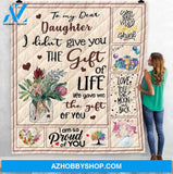 Blanket Mothers Day Gifts To My Dear Daughter Love Mail From Dad Mom Fleece Blanket Unique Gifts