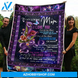 Blanket Mothers Day Gifts To My Mom Flower & Butterfly You Are The World Fleece Blanket Gift Mom