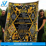 Blanket Mothers Day Gifts To My Mom Motherhood Sunflower You Are The World Daughter Fleece Blanket Gift Mom