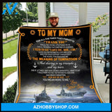 Blanket Mothers Day Gifts To My Mom Veteran Military Fleece Blanket Unique Gifts