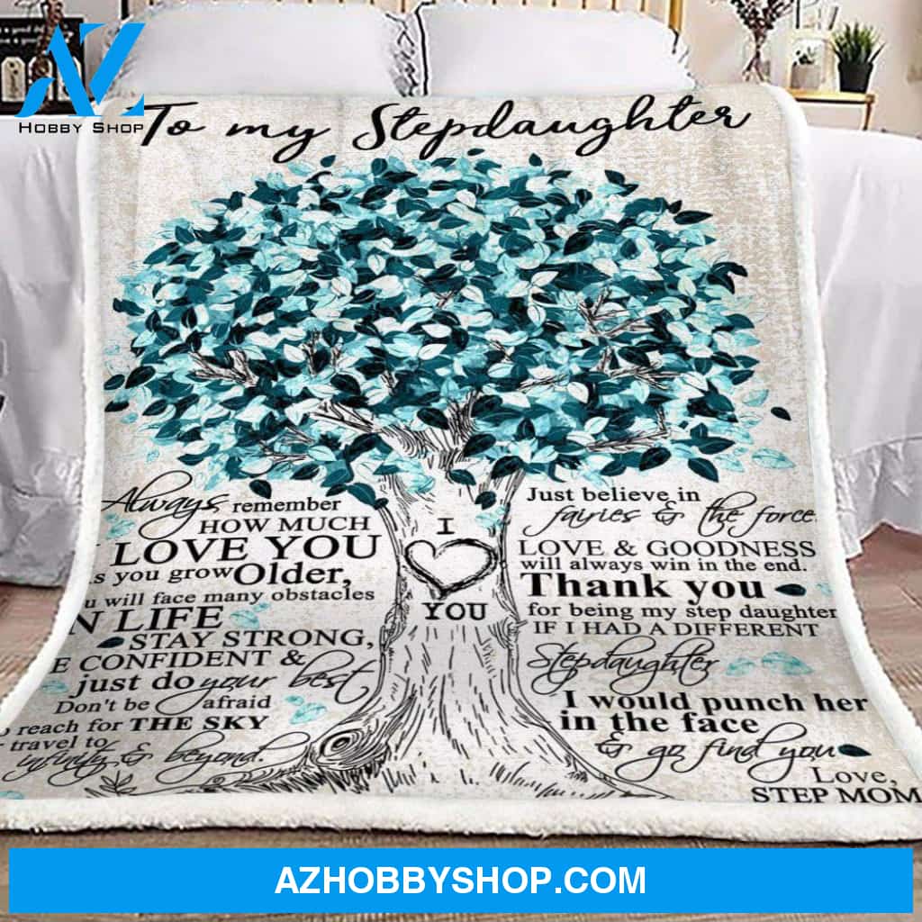 Blanket Mothers Day Gifts Tree Of Life To My Stepdaughter From Step Mom Fleece Blanket Best Gifts For Mom