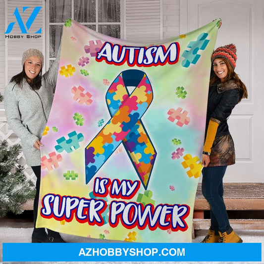 Blanketfy I Love Autism 01 Fleece Blanket