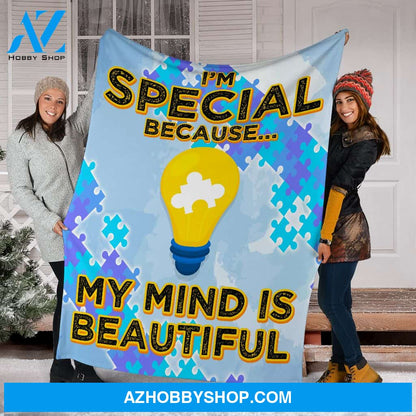 Blanketfy I Love Autism 03 Fleece Blanket
