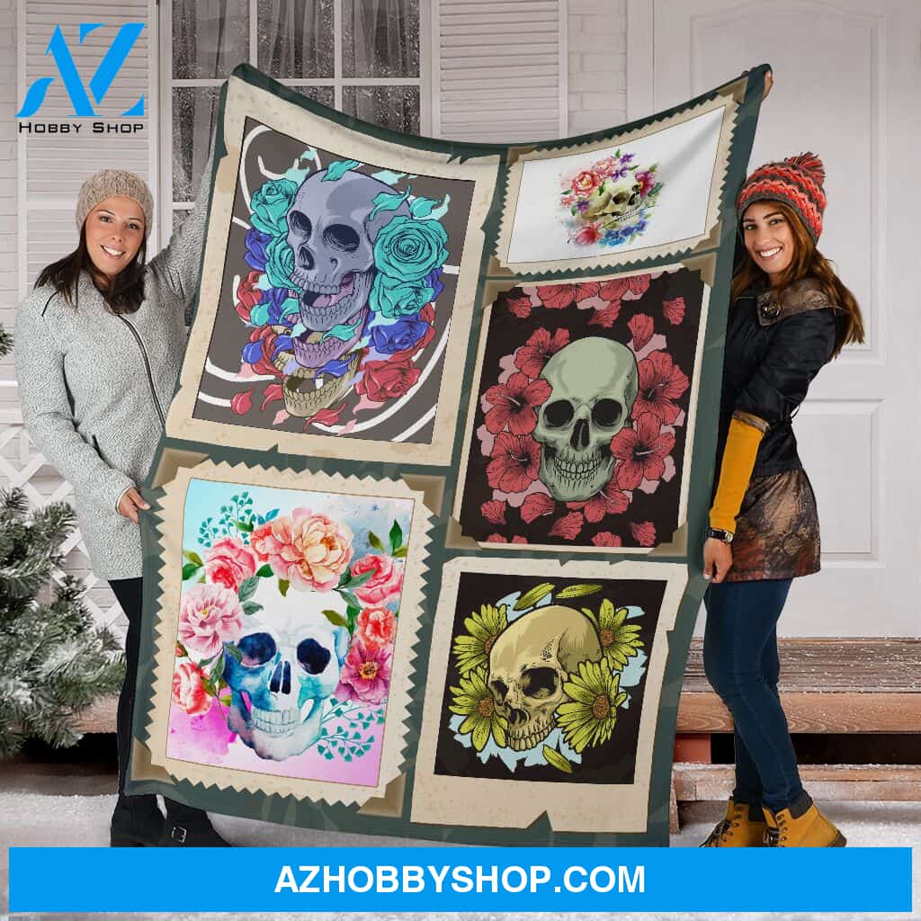 Blanketfy Skull 02 Fleece Blanket