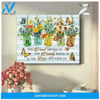 Bless Butterfly Wall Art Canvas, Wall Decor Visual Art