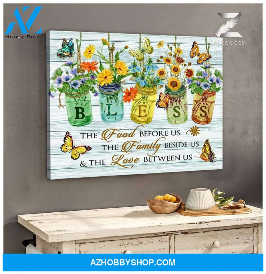 Bless Butterfly Wall Art Canvas, Wall Decor Visual Art