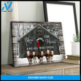 Bless Hereford Cows Premium Canvas Wall Art, Wall Decor Visual Art