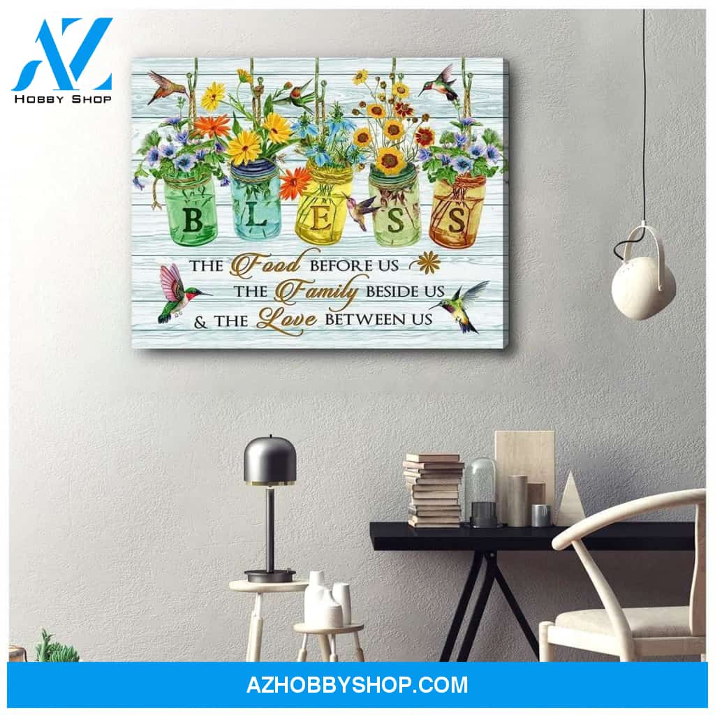 Bless Hummingbird Wall Art Canvas