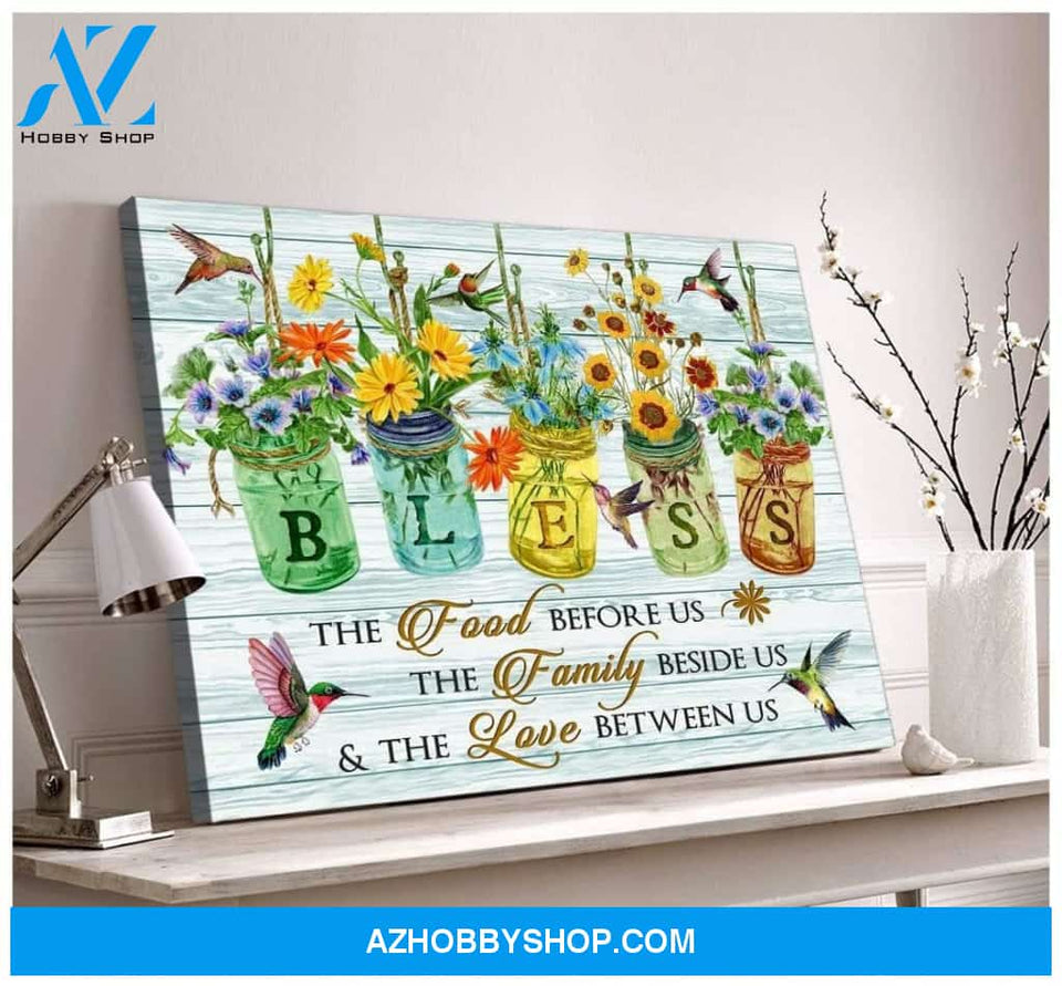 Bless Hummingbird Wall Art Canvas