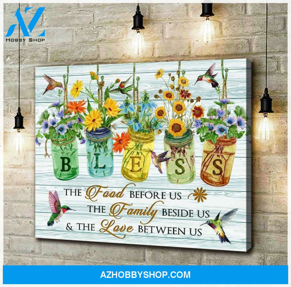 Bless Hummingbird Wall Art Canvas