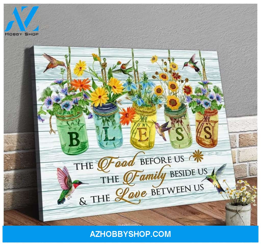 Bless Hummingbird Wall Art Canvas