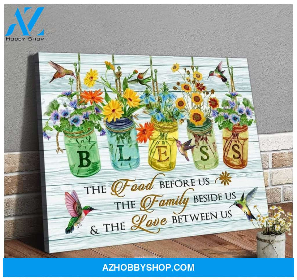 Bless Hummingbird Wall Art Canvas