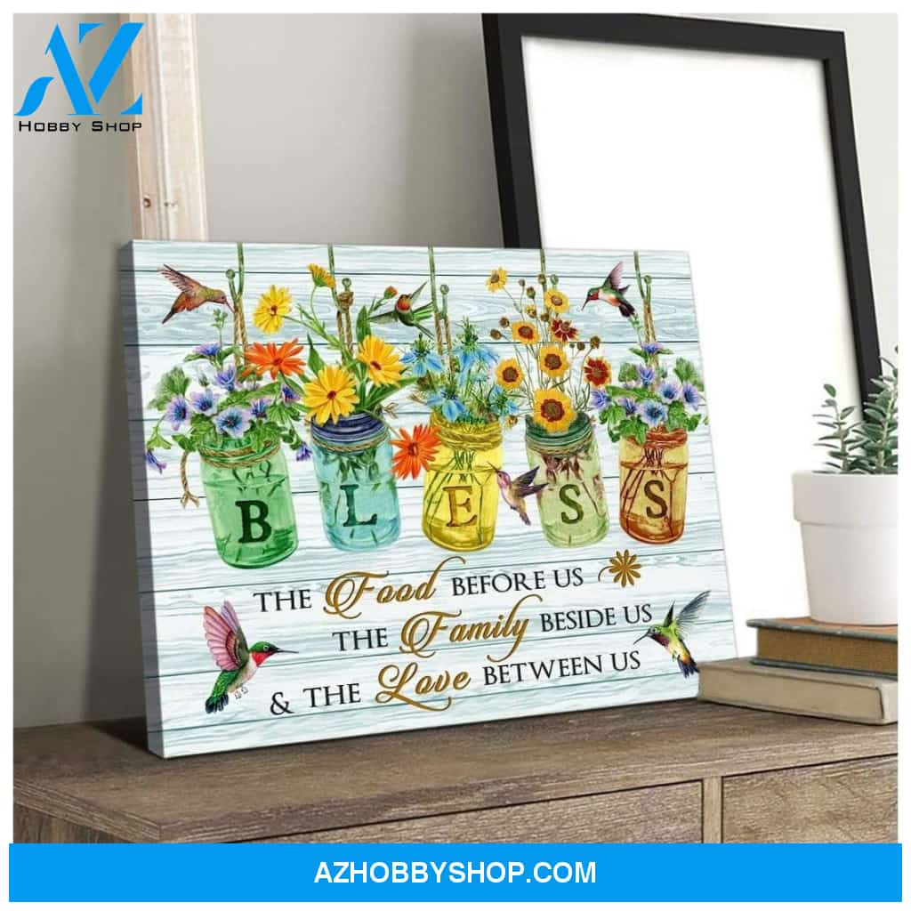 Bless Hummingbird Wall Art Canvas