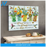 Bless Hummingbird Wall Art Canvas