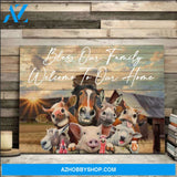 Bless Our Family Welcome To Our Home Happy Animals Farm Canvas