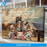 Bless Our Family Welcome To Our Home Happy Animals Farm Canvas