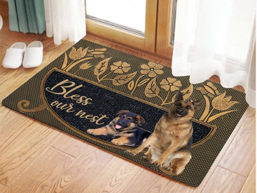 Bless Our Nest German Shepherd Dogs Lover Doormat Welcome Mat