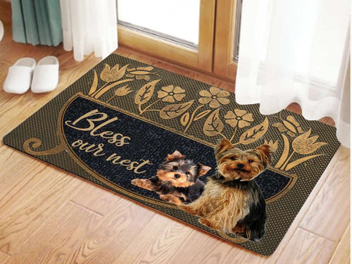Bless Our Nest Yorkshire Terrier Dogs Lover Doormat Welcome Mat