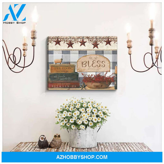 Bless the food before us Canvas Wall Art Decor, Wall Decor Visual Art
