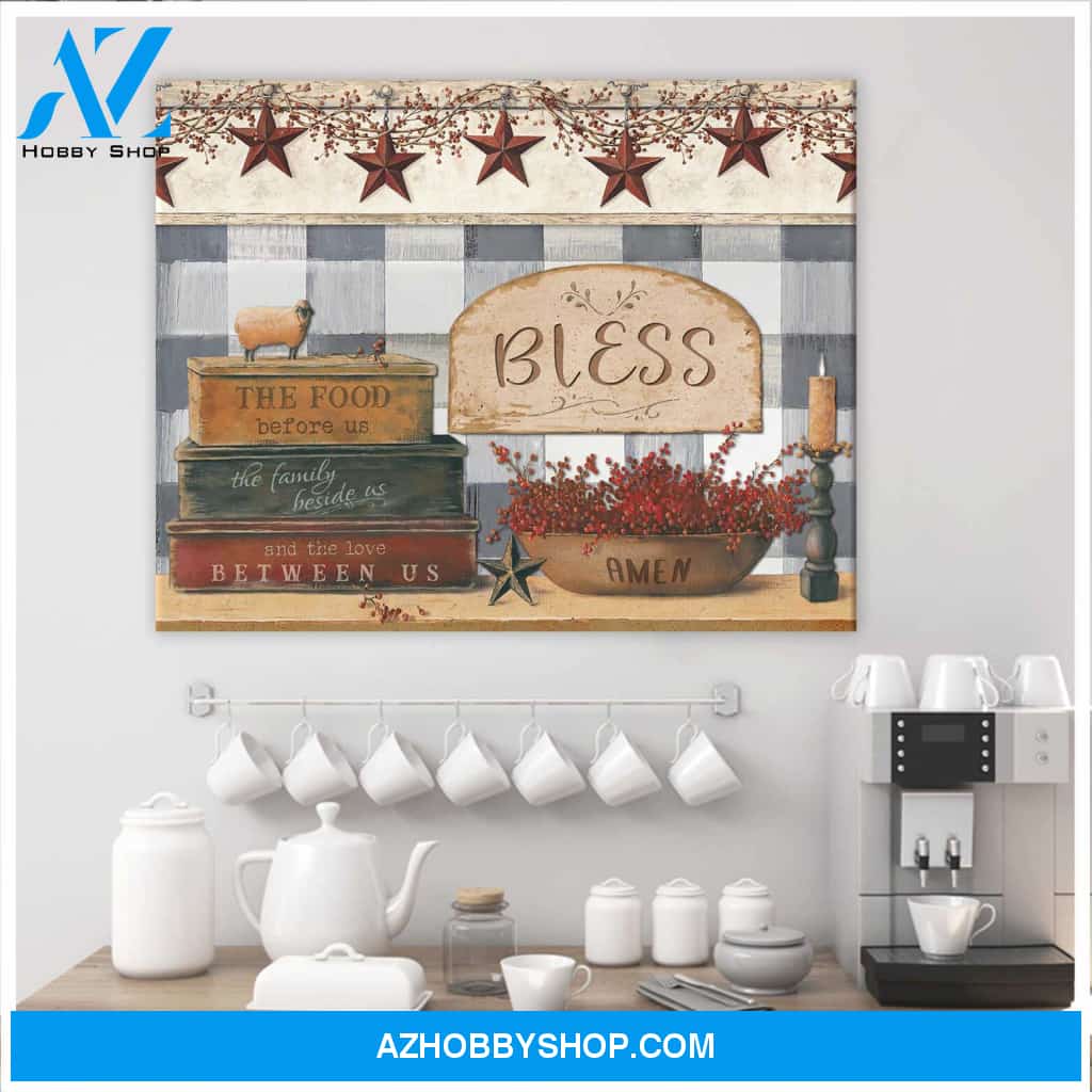 Bless the food before us Canvas Wall Art Decor, Wall Decor Visual Art