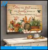 Bless The Food Hummingbird Wall Art Canvas, Wall Decor Visual Art