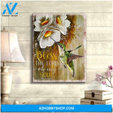 Bless the Lord Hummingbird Canvas Wall Art Decor