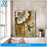 Bless the Lord Hummingbird Canvas Wall Art Decor