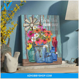 Bless this farmhouse Farm Cardinal Canvas Wall Art Decor