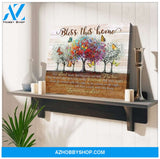 Zalooo Bless This Home Butterfly Wall Art Canvas