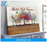 Zalooo Bless This Home Butterfly Wall Art Canvas