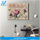 Bless This Home Hummingbird Wall Art Canvas