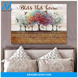 Bless This Home Hummingbird Wall Art Canvas