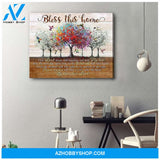 Bless This Home Hummingbird Wall Art Canvas