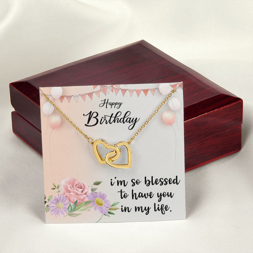 Happy Birthday - Interlocking Hearts Necklace