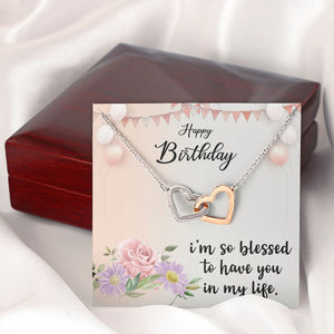 Happy Birthday - Interlocking Hearts Necklace