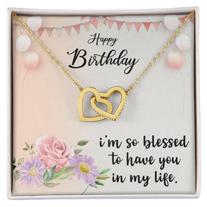 Happy Birthday - Interlocking Hearts Necklace