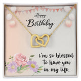 Happy Birthday - Interlocking Hearts Necklace