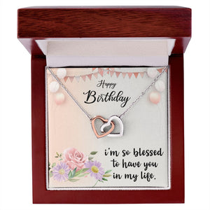 Happy Birthday - Interlocking Hearts Necklace