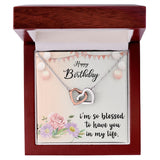 Happy Birthday - Interlocking Hearts Necklace