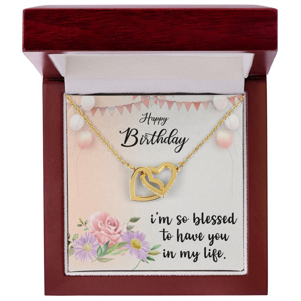 Happy Birthday - Interlocking Hearts Necklace